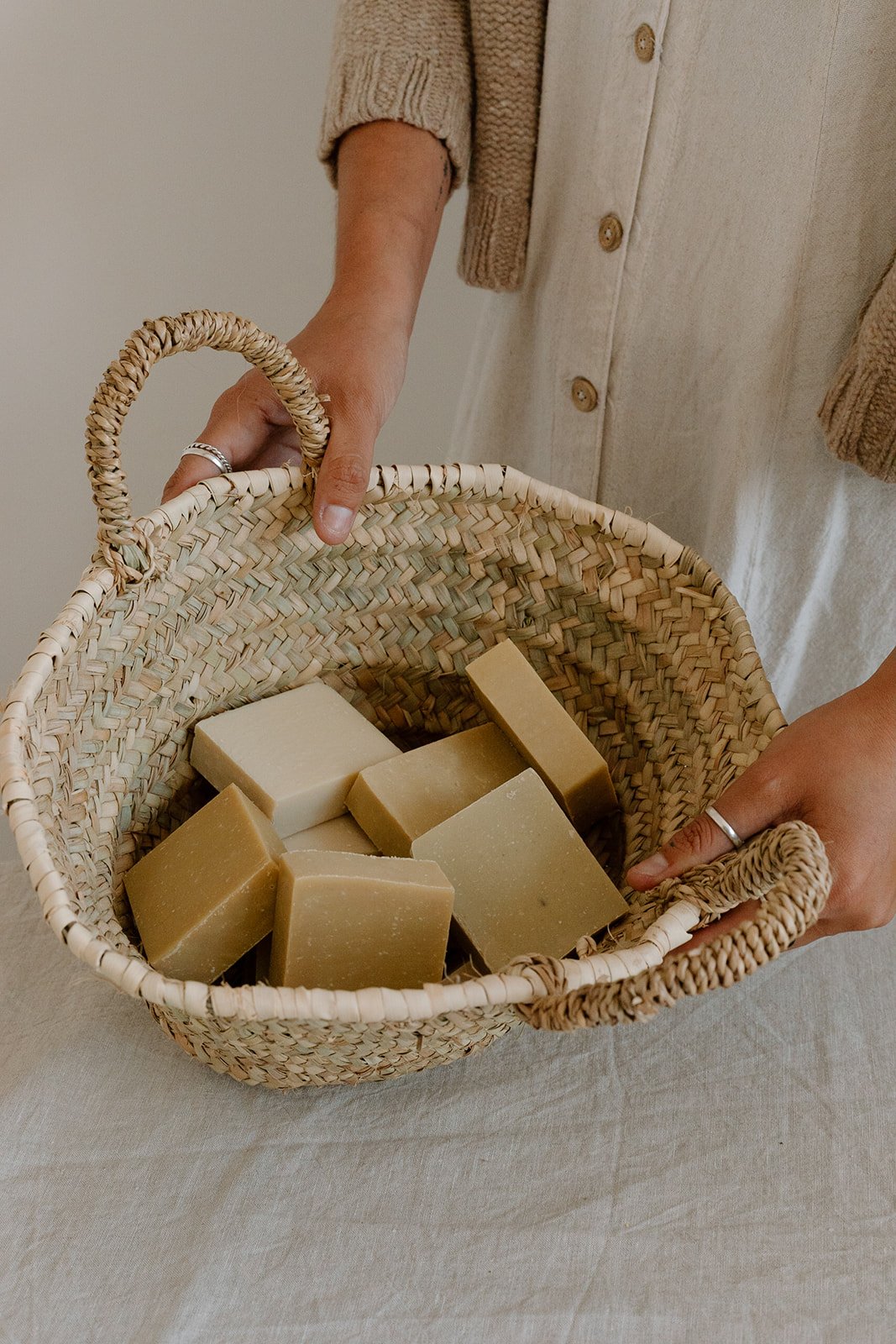 Natural Fibre Hand Woven Basket