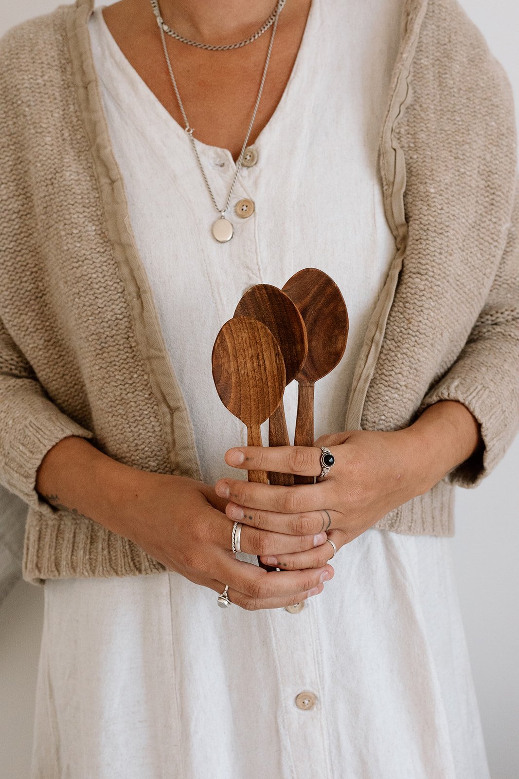 Hand Carved Moroccan Spoons - Large