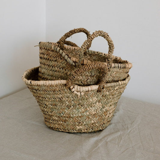 Natural Fibre Hand Woven Basket